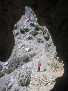Through the rock arch